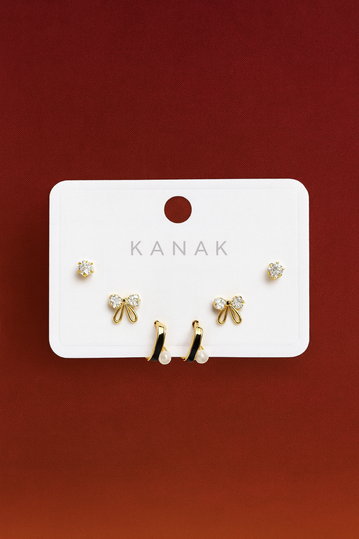 Bow & Pearl Drop Mixed Studs Set – 925 Silver