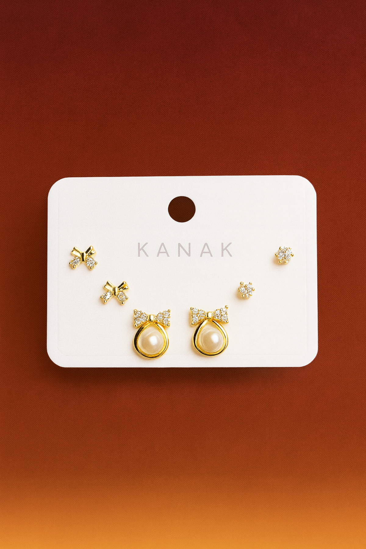 Elegant Bow & Pearl Studs Set – 925 Silver