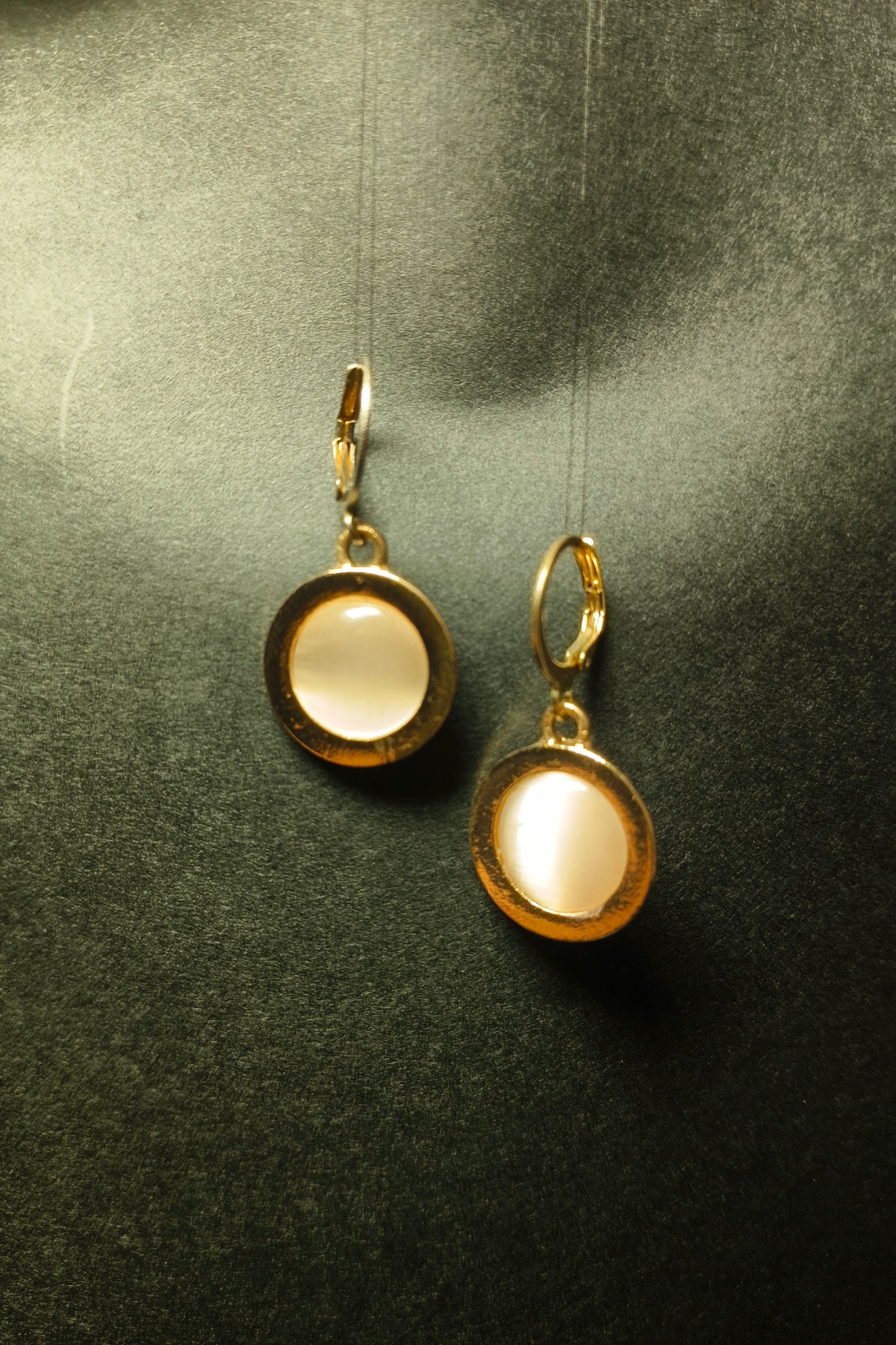 Elegant Round Pearl Drop Earrings