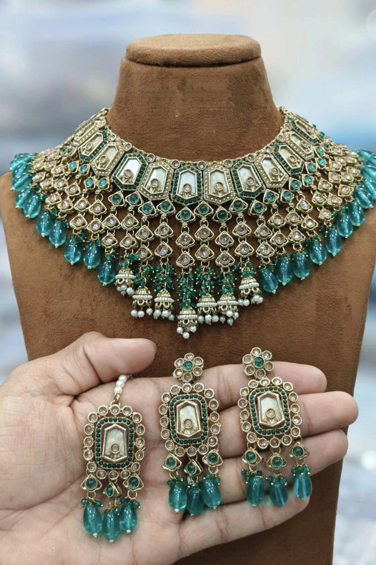 Turquoise & Kundan Bridal Choker Set